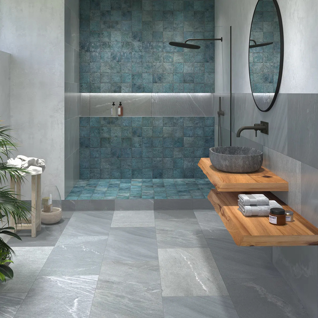 Tahiti Turqoise Matt Porcelain Decor Anti-Slip Tile