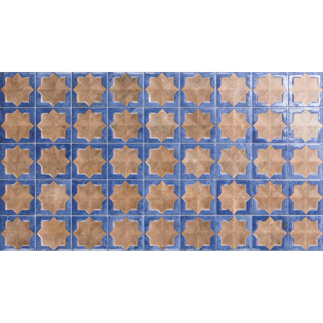 Tetuan Terra Cobalt Decor Tile