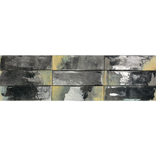 Load image into Gallery viewer, Granadella Subway Carbon Gloss Decor Tile