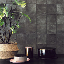 Load image into Gallery viewer, Amazonia Black Porcelain Decor Square Tiles
