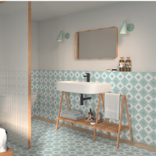 Load image into Gallery viewer, H15 Brianna Acqua Porcelain Decor Tile