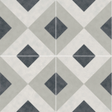 Load image into Gallery viewer, H15 Brianna Coal Porcelain Decor Tile
