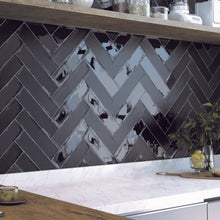 Load image into Gallery viewer, Colonial Brillo Black Metro Decor Tile