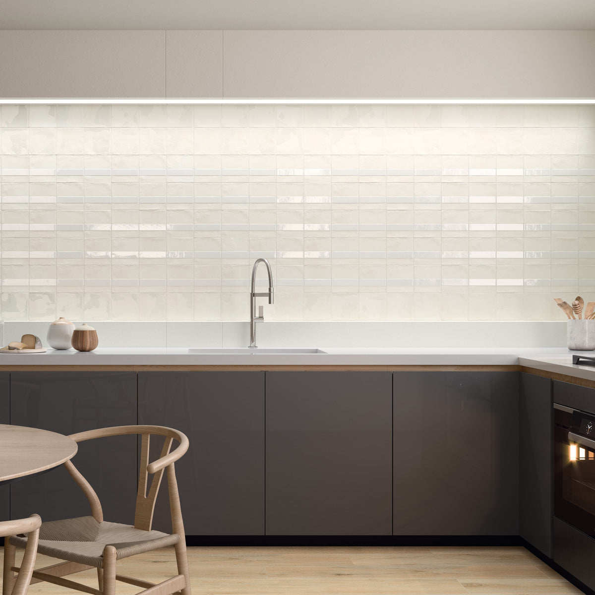 Contemporary Coconut Square Milk Decor Tile