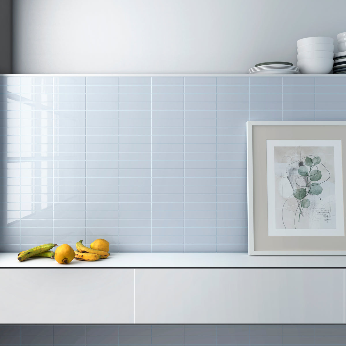 Costa Nova Baby Blue Metro Decor Tile