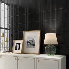 Load image into Gallery viewer, Costa Nova Black Metro Decor Tile