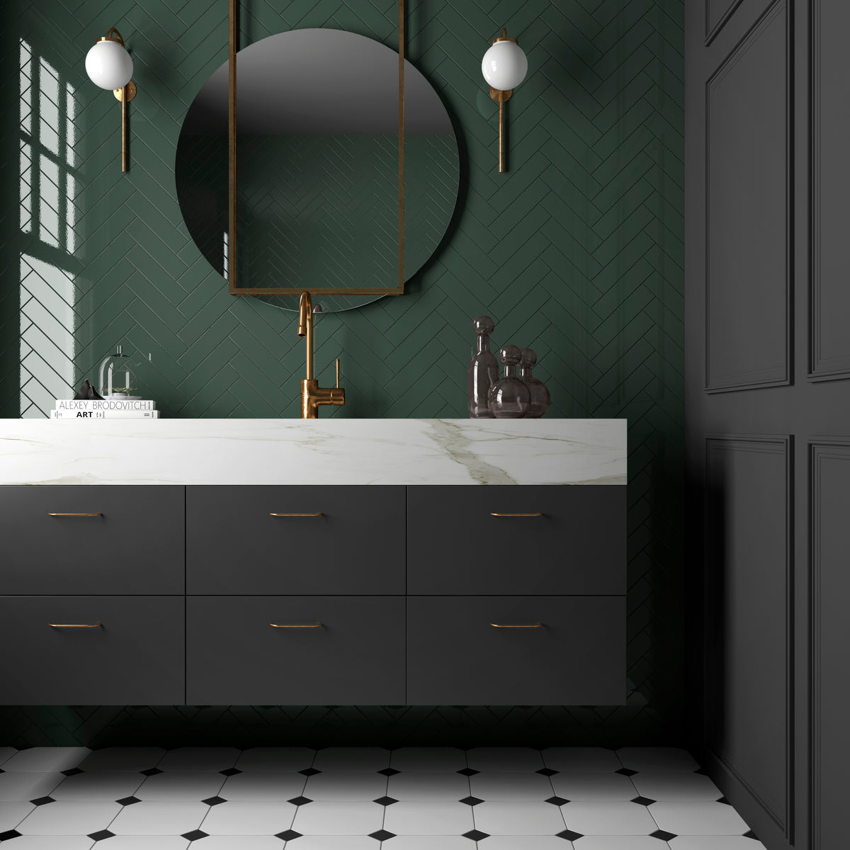 Costa Nova Laurel Green Metro Decor Tile