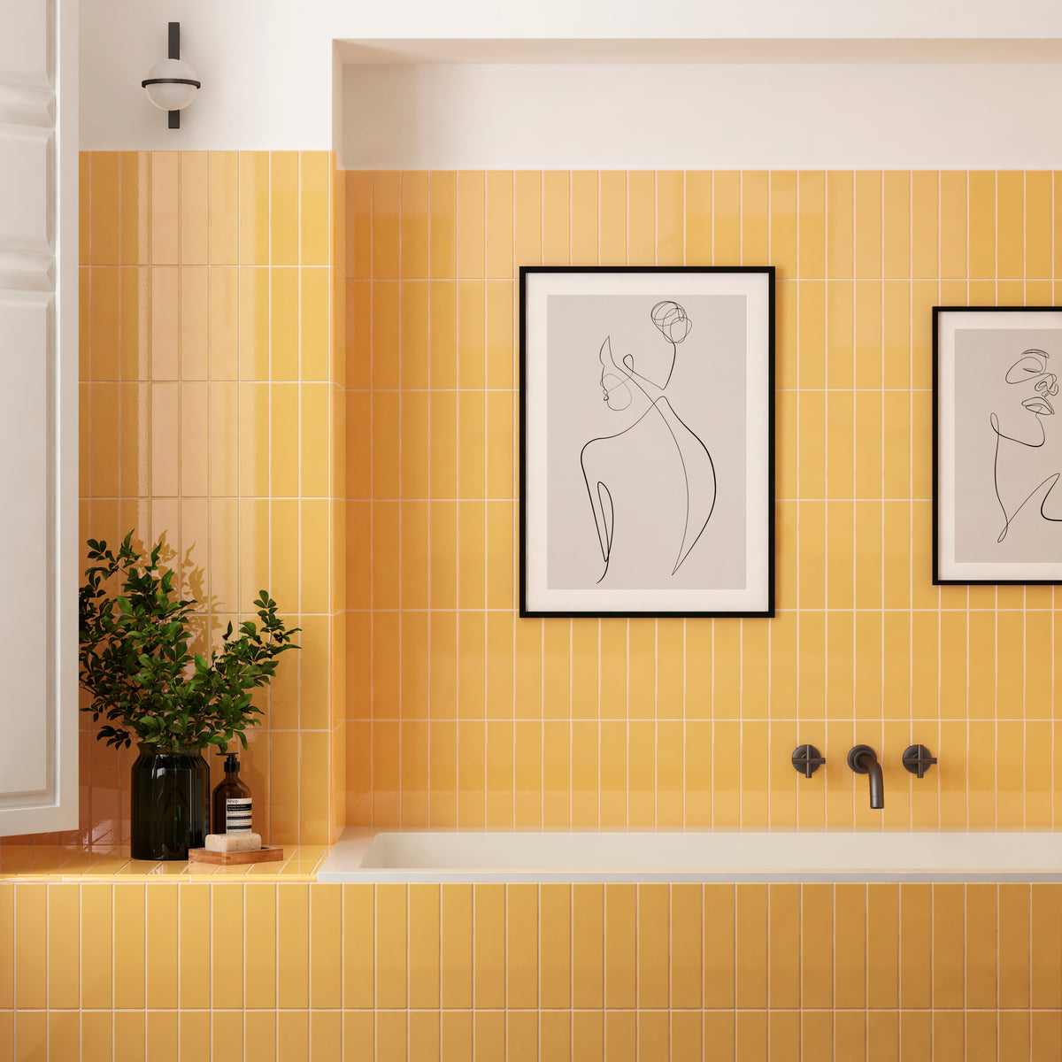 Costa Nova Yellow Metro Decor Tile