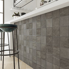 Load image into Gallery viewer, Gea Charcoal Porcelain Decor Tile