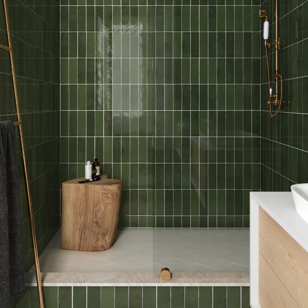 Riviera Botanical Green Metro Decor Tile