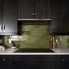 Load image into Gallery viewer, Manacor Basil Green Metro Subway Decor Tile