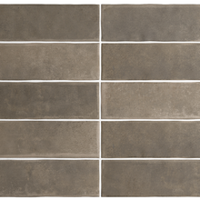 Load image into Gallery viewer, Argile Cacao Subway Porcelain Decor Tile