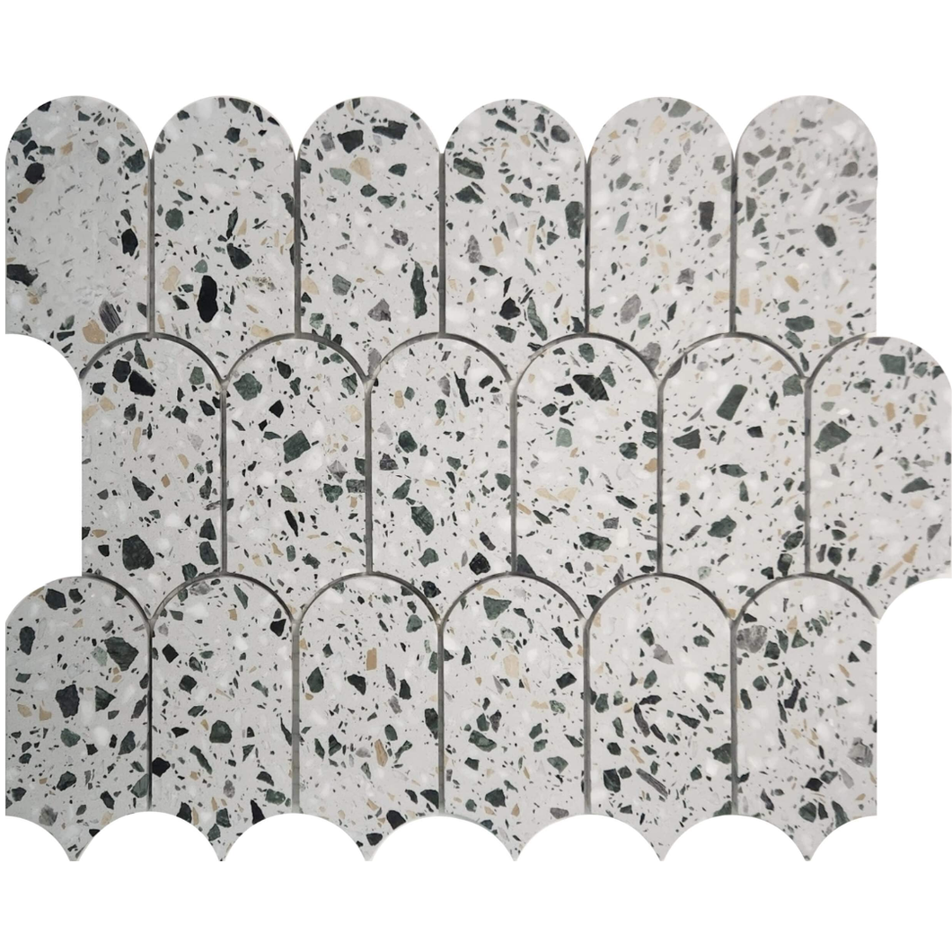 2061 Punkah Black Snow Mosaic Decor Tiles