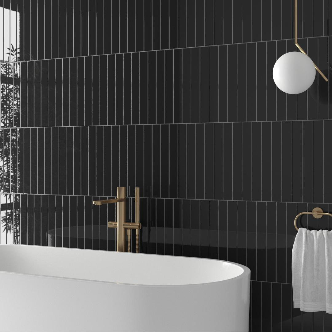 Evolution Nero Brillo Metro Decor Tile