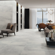 Load image into Gallery viewer, Abstract Silver Porcelain Decor Large Format Tile
