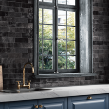 Load image into Gallery viewer, Artisan Subway Graphite Decor Tile
