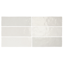 Load image into Gallery viewer, Artisan Subway White Decor Tile
