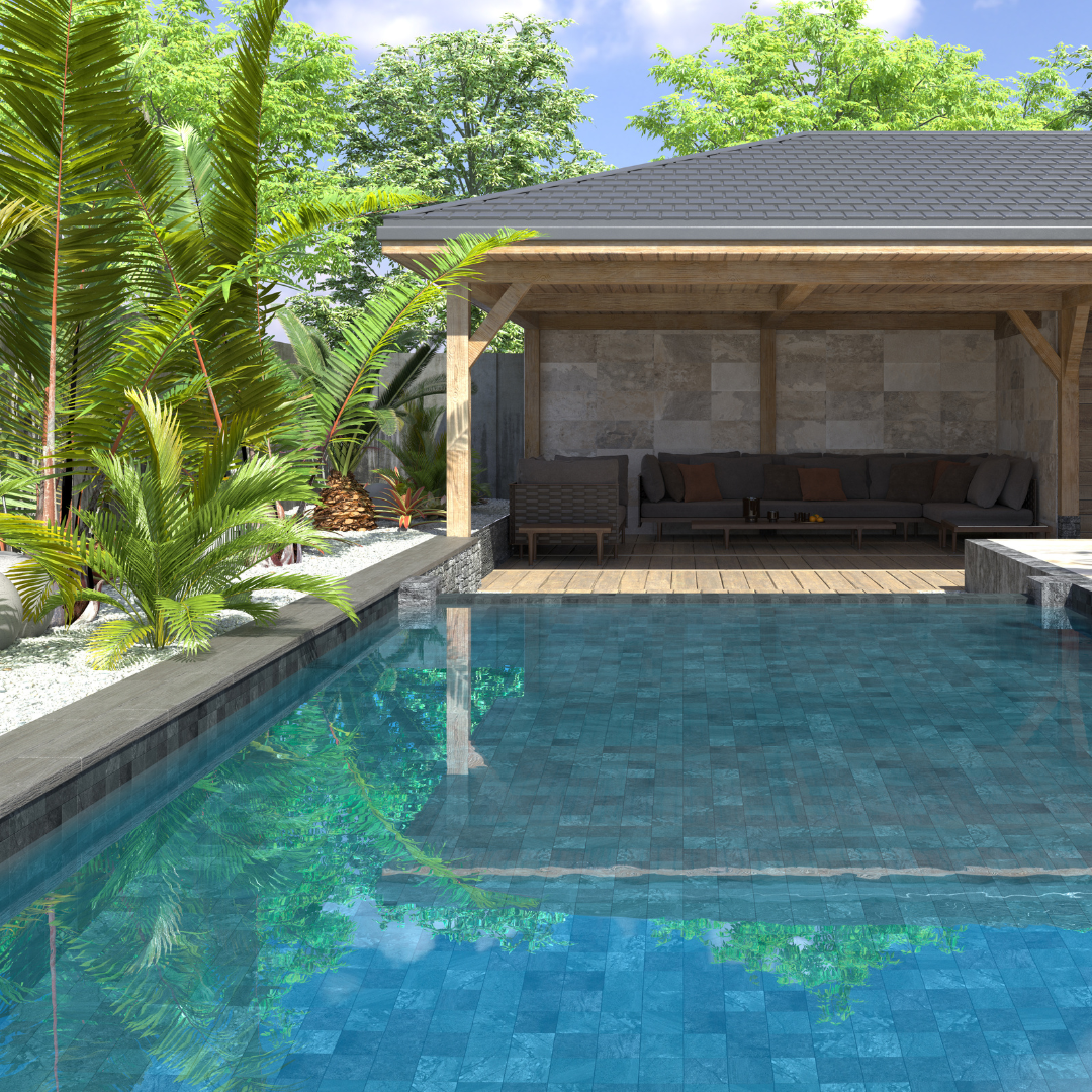 Bali Nero A/Slip Matt Decor Tile