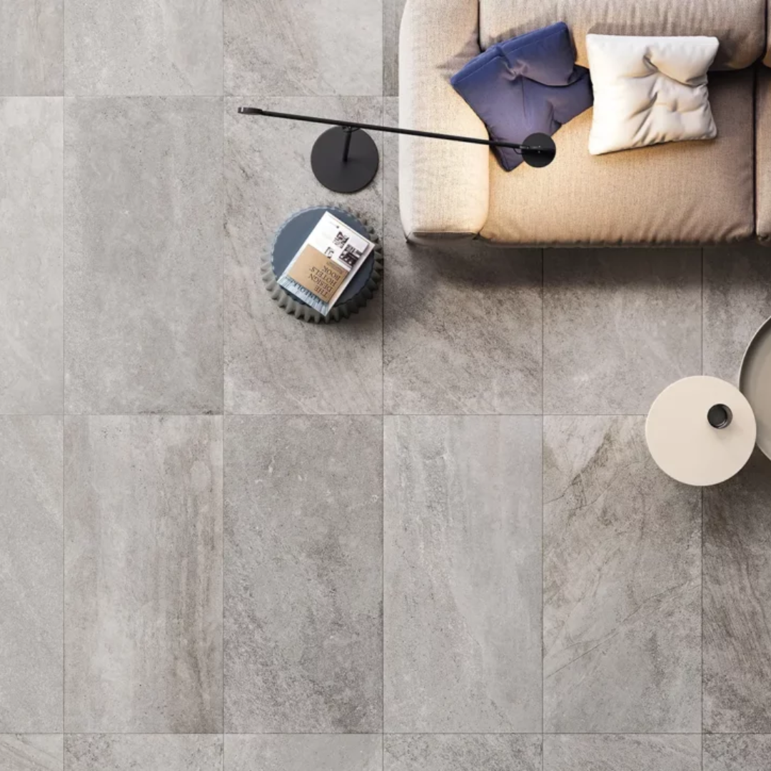 Blended Grey Porcelain Decor Large Format Tile A/Slip