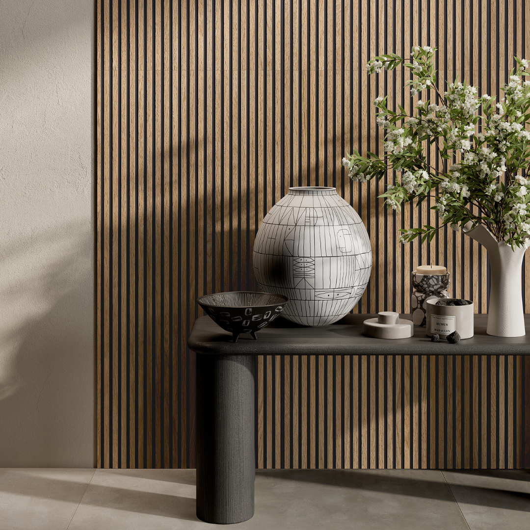 Canne Ecru Black Decor Tile
