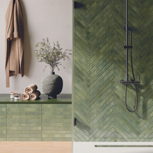 Load image into Gallery viewer, Colours Green Metro Porcelain Decor Tile
