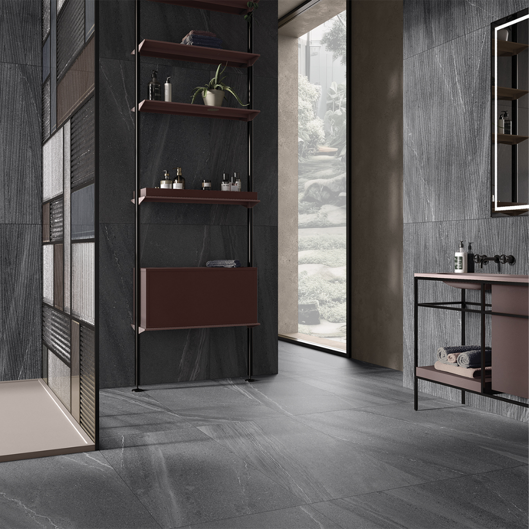 Euro Docks Black 60120 Porcelain Decor Large Format Tile