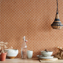 Load image into Gallery viewer, GS-4MM181 Fan Matt Dusty Cotta Recycled Glass Decor Mosaics
