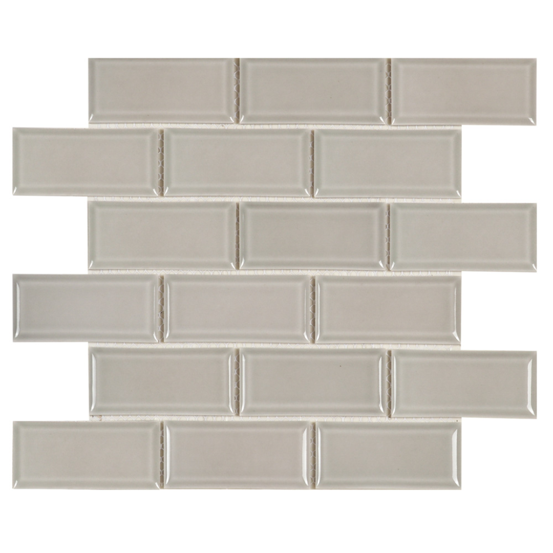 GS-CR016 Bevelled Latte Subway Porcelain Decor Mosaics