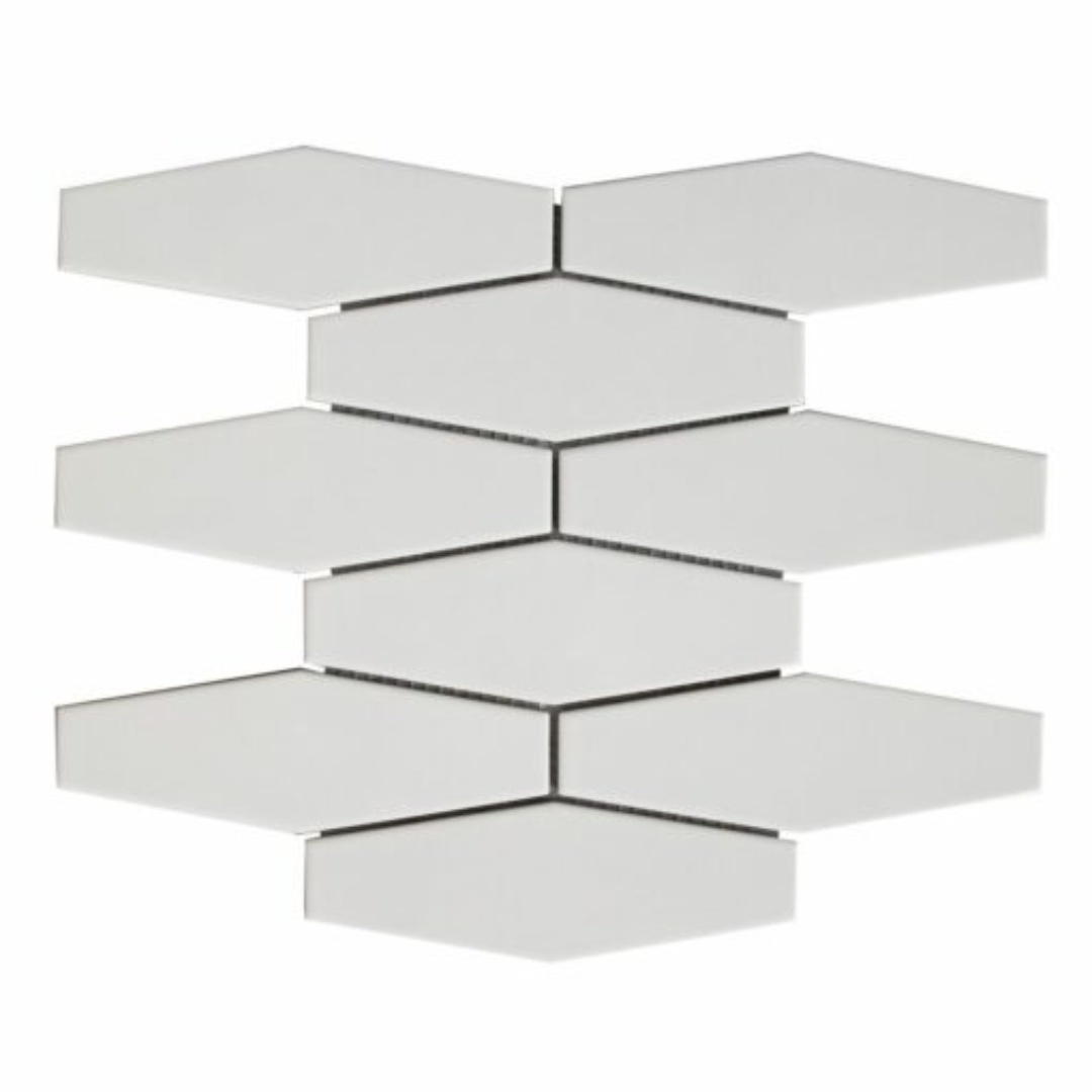 GS-CR058 Long Hexagonal White Porcelain Decor Mosaics
