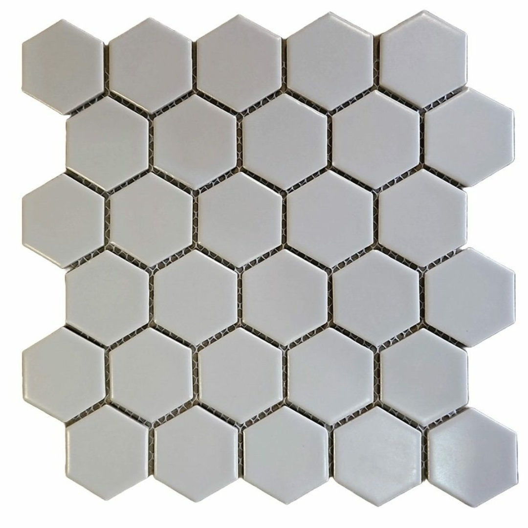 GS-CR134 Hexagonal Grey Matt Porcelain Decor Mosaics