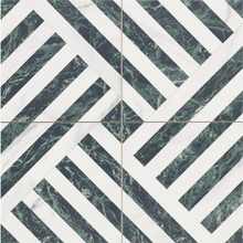 Load image into Gallery viewer, H44 Gatsby Emerald Porcelain Decor Tile
