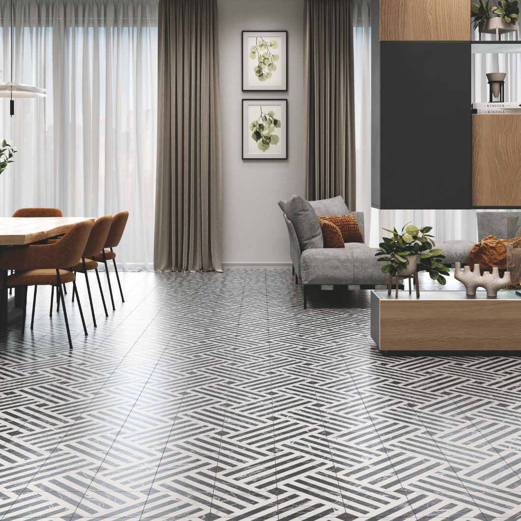 H44 Gatsby Dark Porcelain Decor Tile