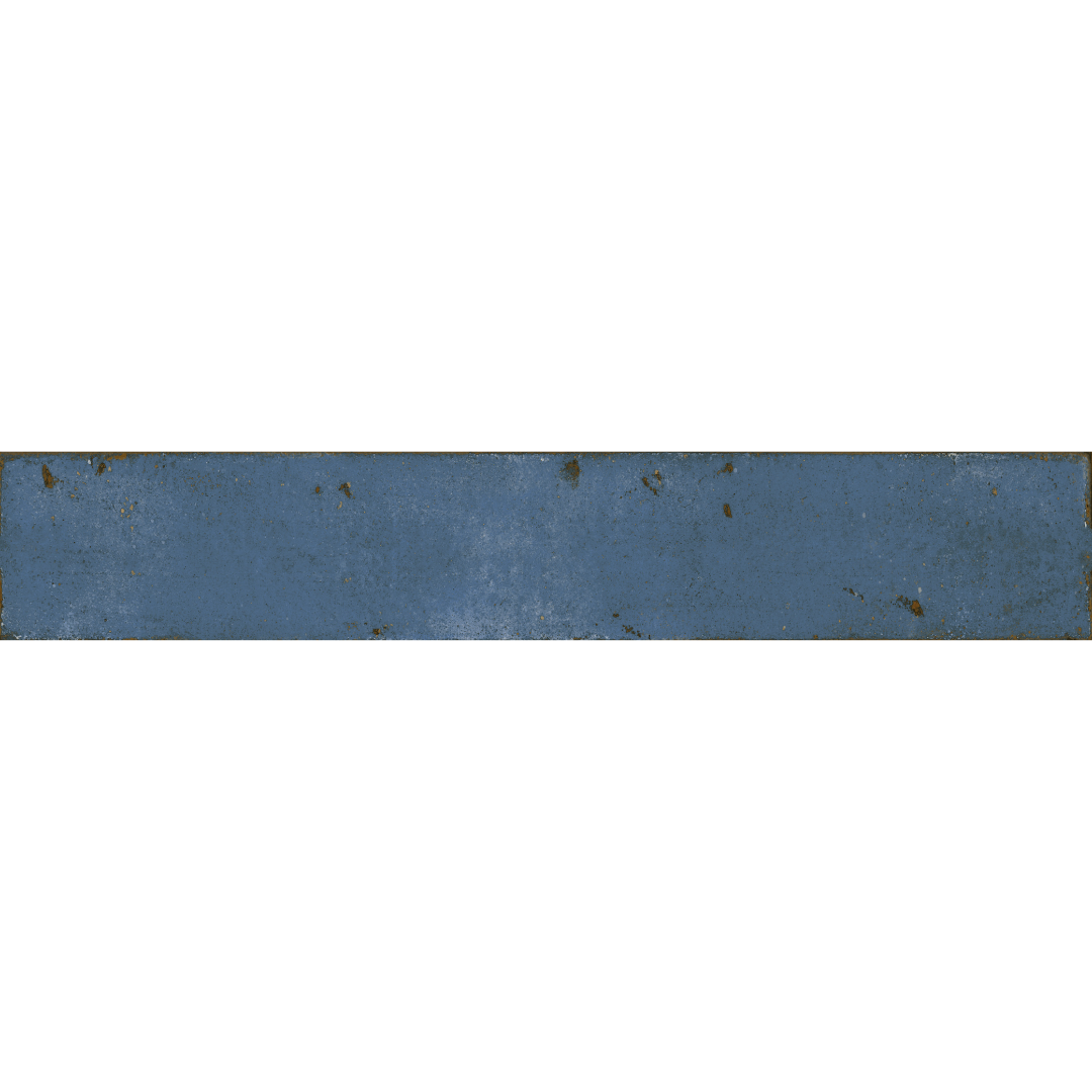 Graffiti Blue Porcelain Decor Metro Matt Tile