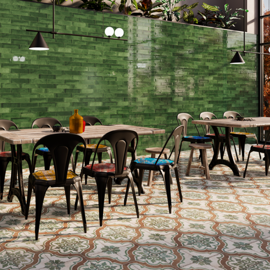 Habana Green Mix Matt Decor Tile