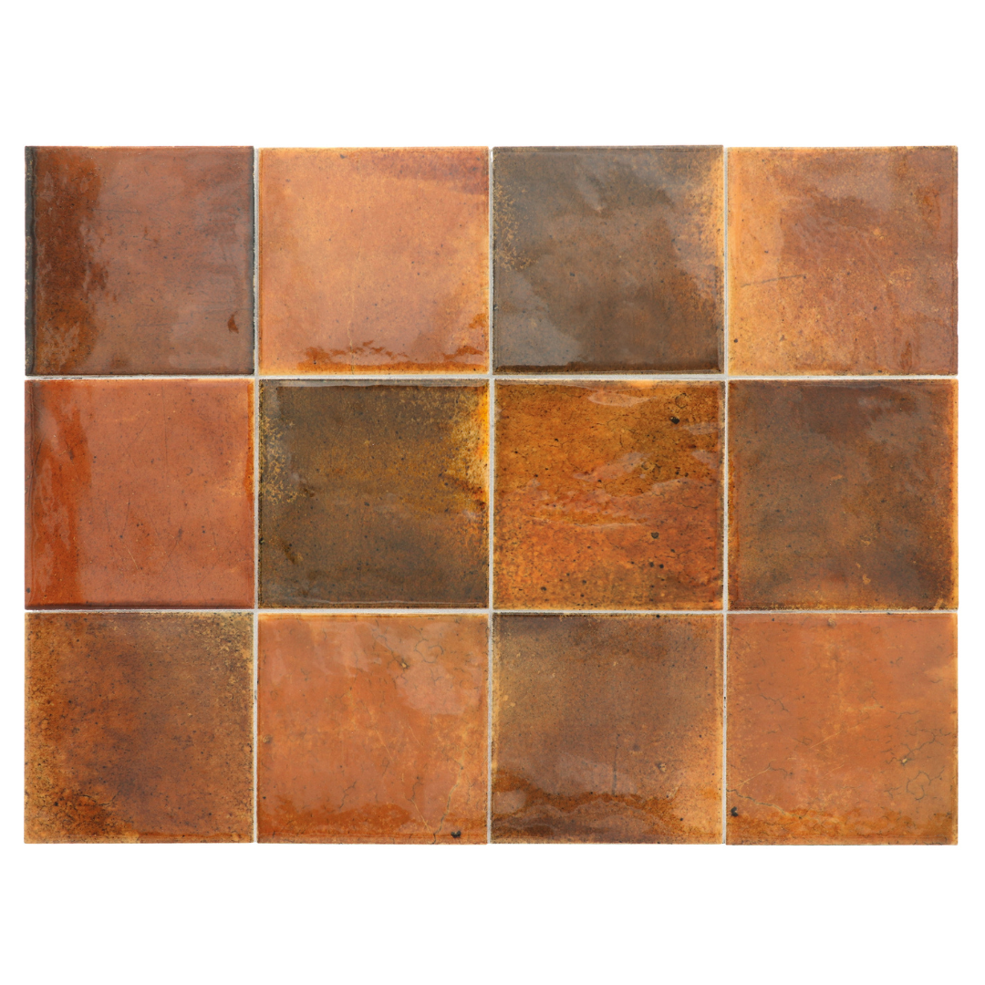 Hanoi Cuadrado Burnt Red  Decor Tile