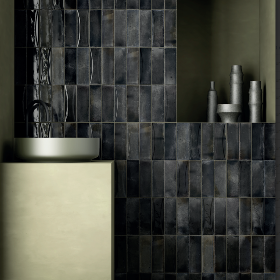 Hanoi Black Ash Metro Decor Tile