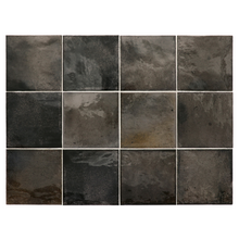 Load image into Gallery viewer, Hanoi Cuadrado Black Ash  Decor Tile
