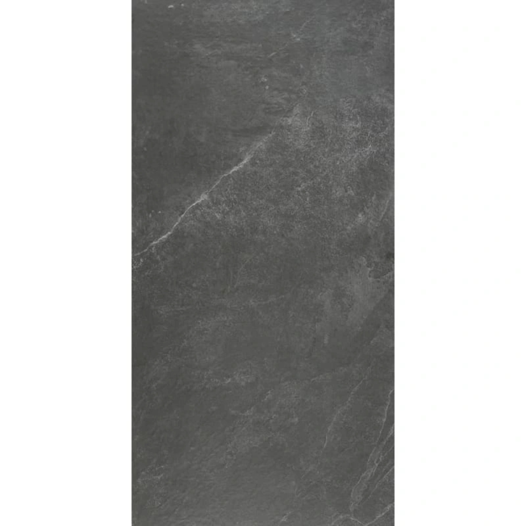 Indic Anthracite Porcelain Decor Tile