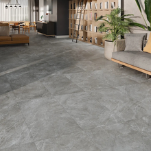 Load image into Gallery viewer, Indic Grey Porcelain Decor Tile
