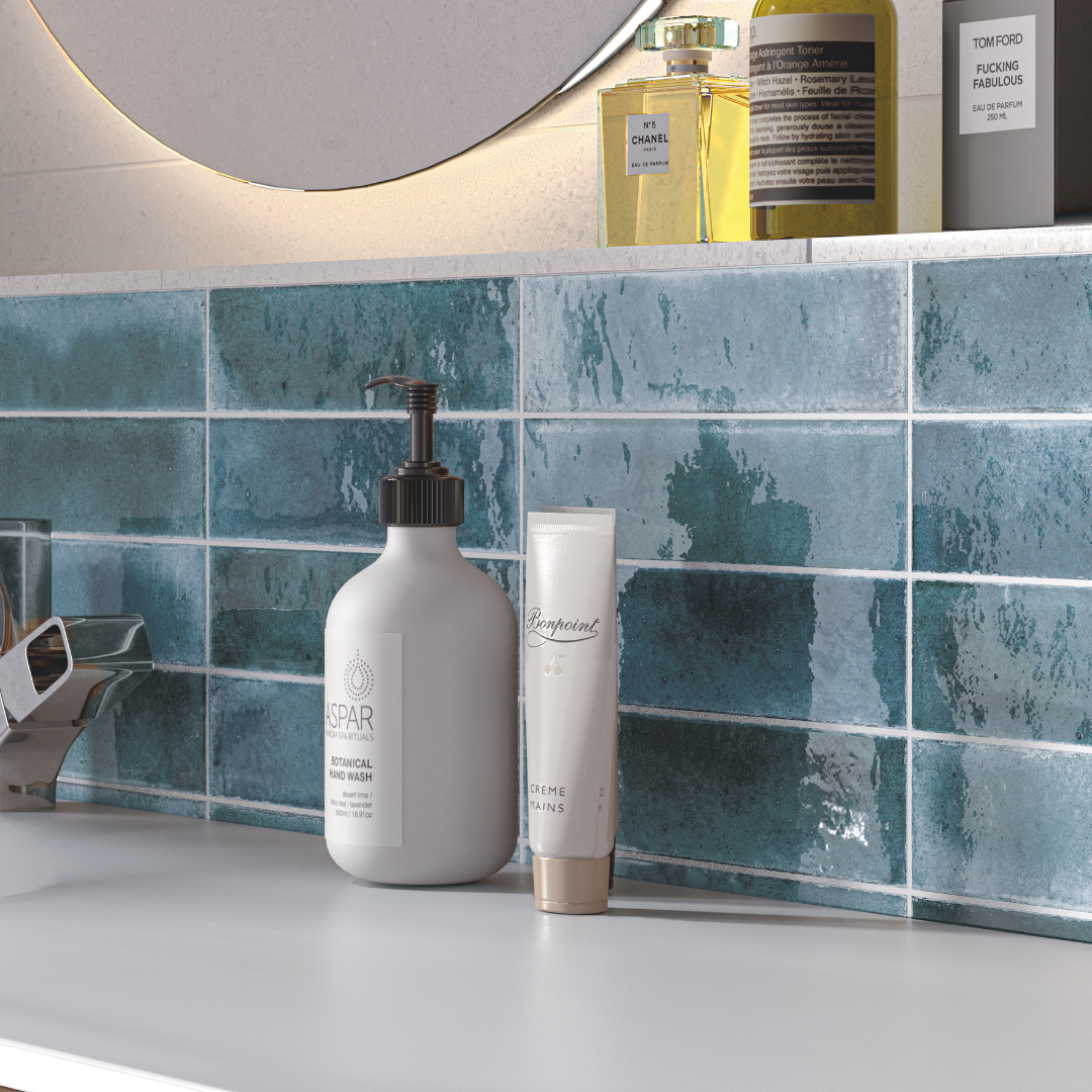 Jazba Turqoise Decor Metro Tiles