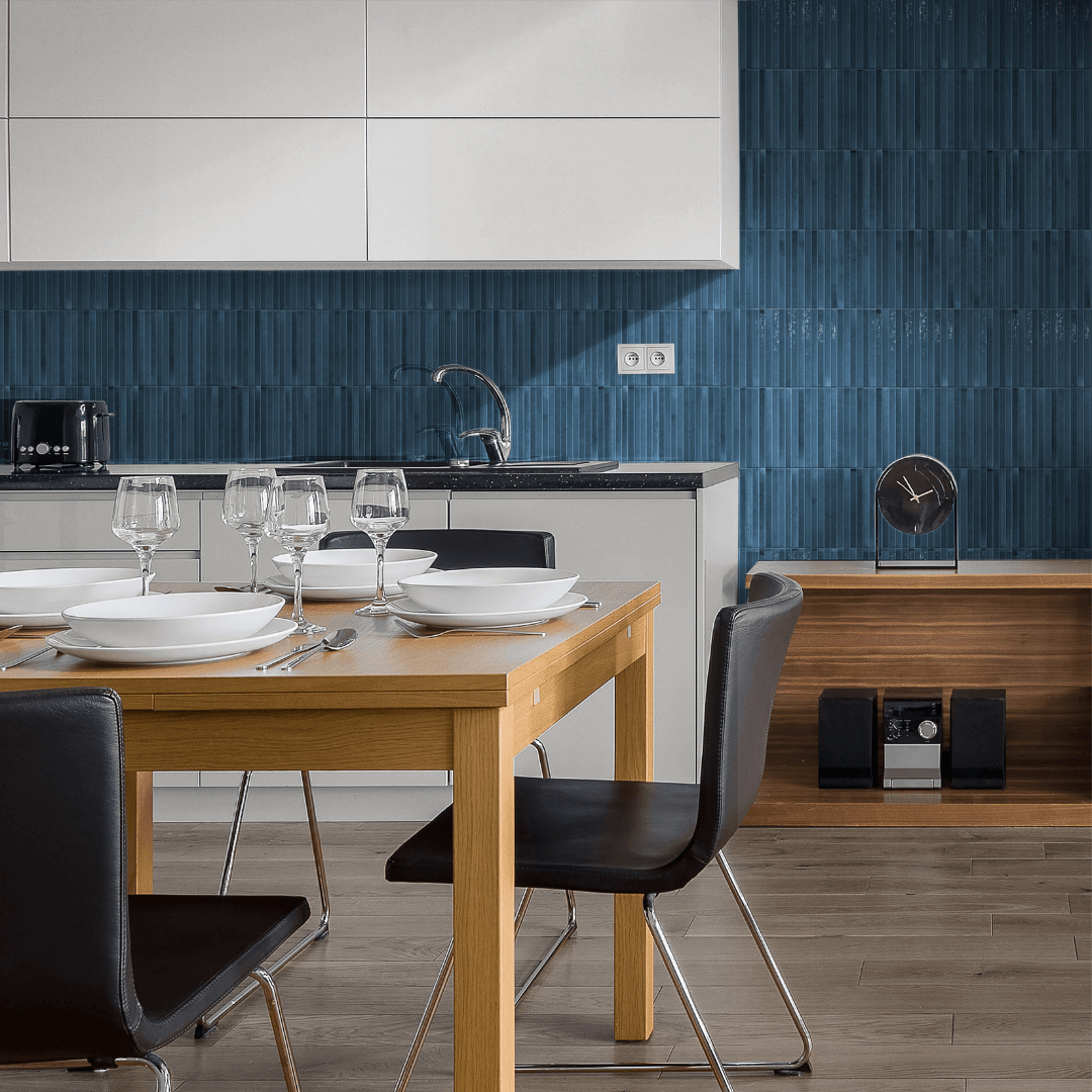 Keradom Home Kitkat Tile Navy Gloss