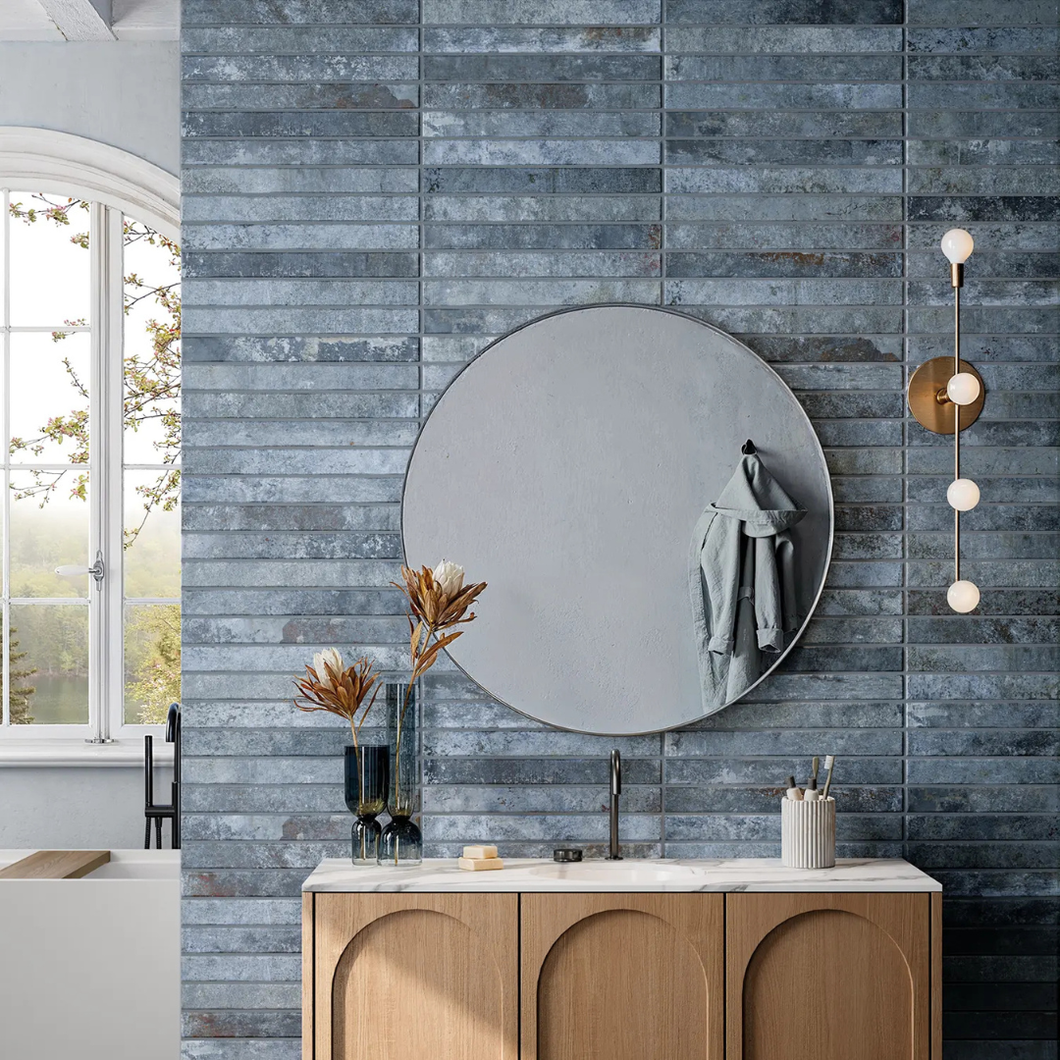 Kist Dark Blue Porcelain Metro Decor Tile