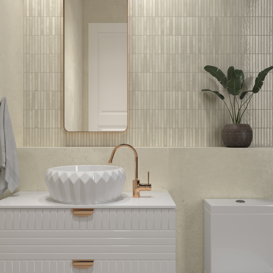 KitKat Ivory Gloss Porcelain Decor Metro Tile