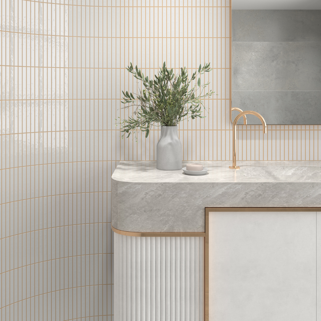 KitKat Snow Gloss Porcelain Decor Metro Tile