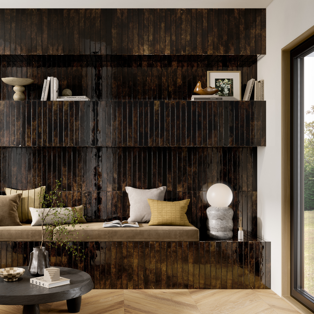 Life Black Subway Decor Tile