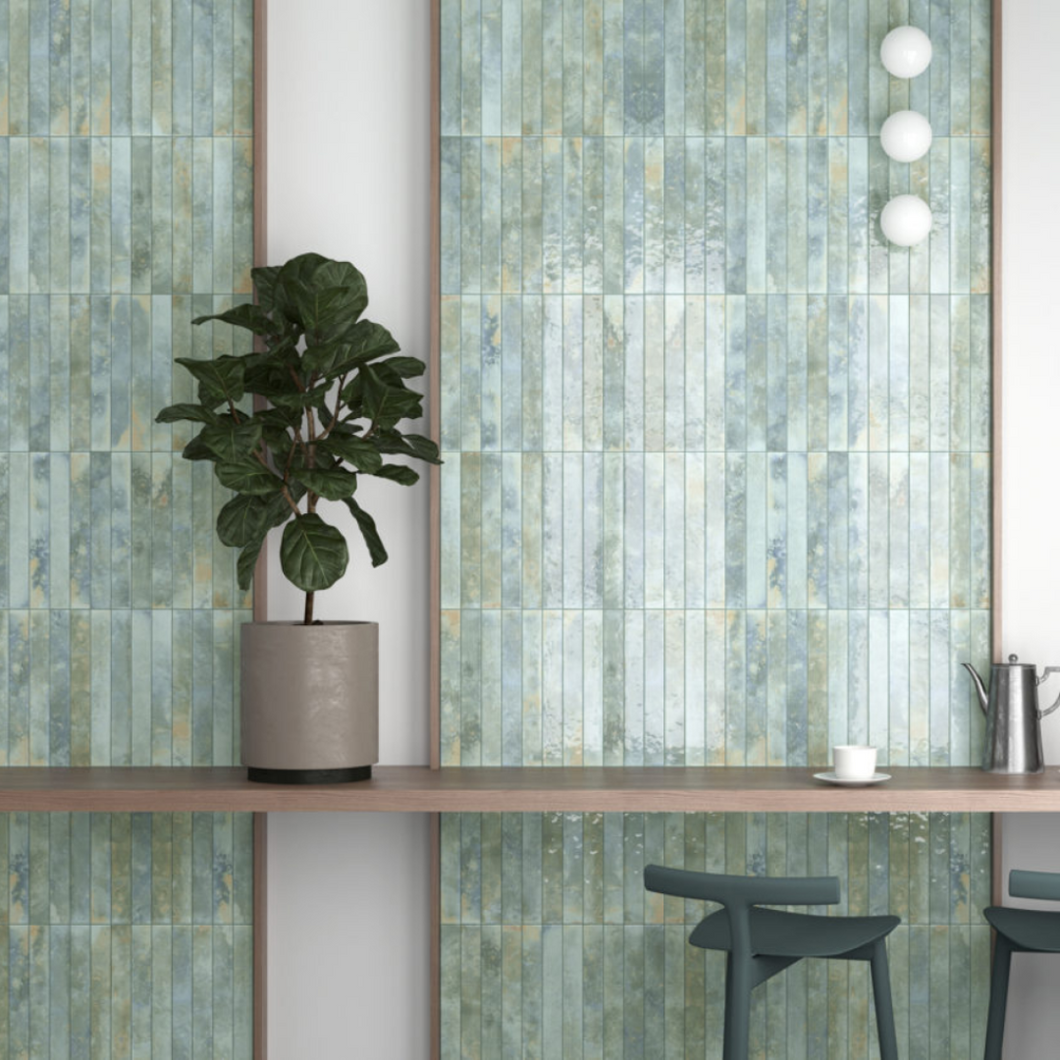 Bali Metro Aqua Ceramic Decor Tile