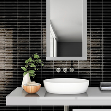 Load image into Gallery viewer, Pencil Kromo Black Metro Decor Tile
