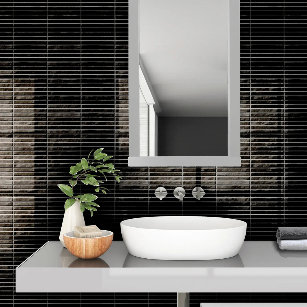 Pencil Kromo Black Metro Decor Tile