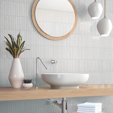 Load image into Gallery viewer, Pencil Kromo White Metro Decor Tile

