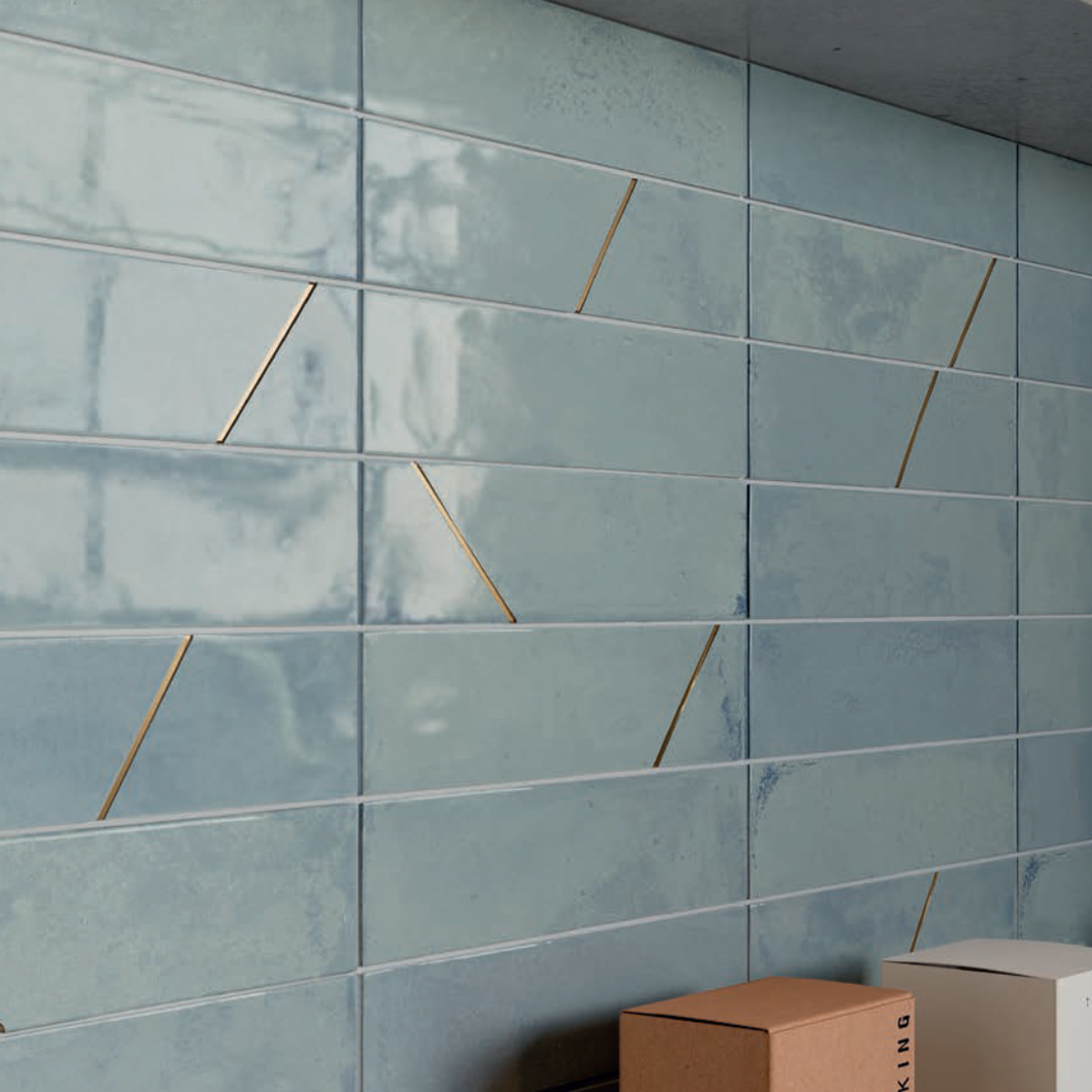 Rondine Marrakech Light Blue Porcelain Metro Decor Tile